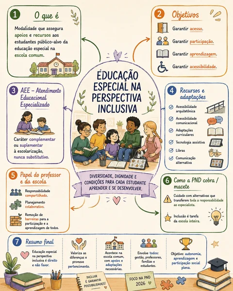Amostra do Kit Visual PND 2026 — mapa visual de Formação Geral Docente