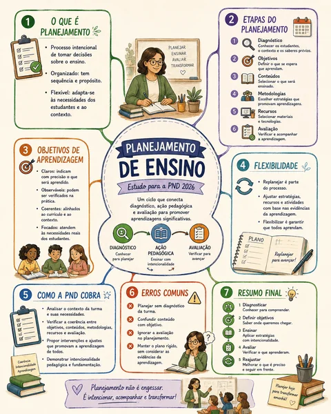 Amostra do Kit Visual PND 2026 — mapa visual de Formação Geral Docente