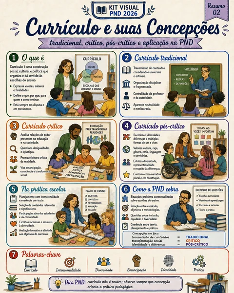 Amostra do Kit Visual PND 2026 — simulado de Formação Geral Docente