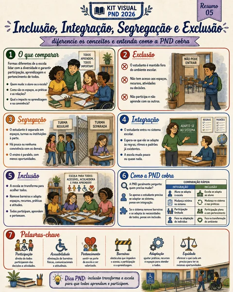 Amostra do Kit Visual PND 2026 — simulado de Formação Geral Docente